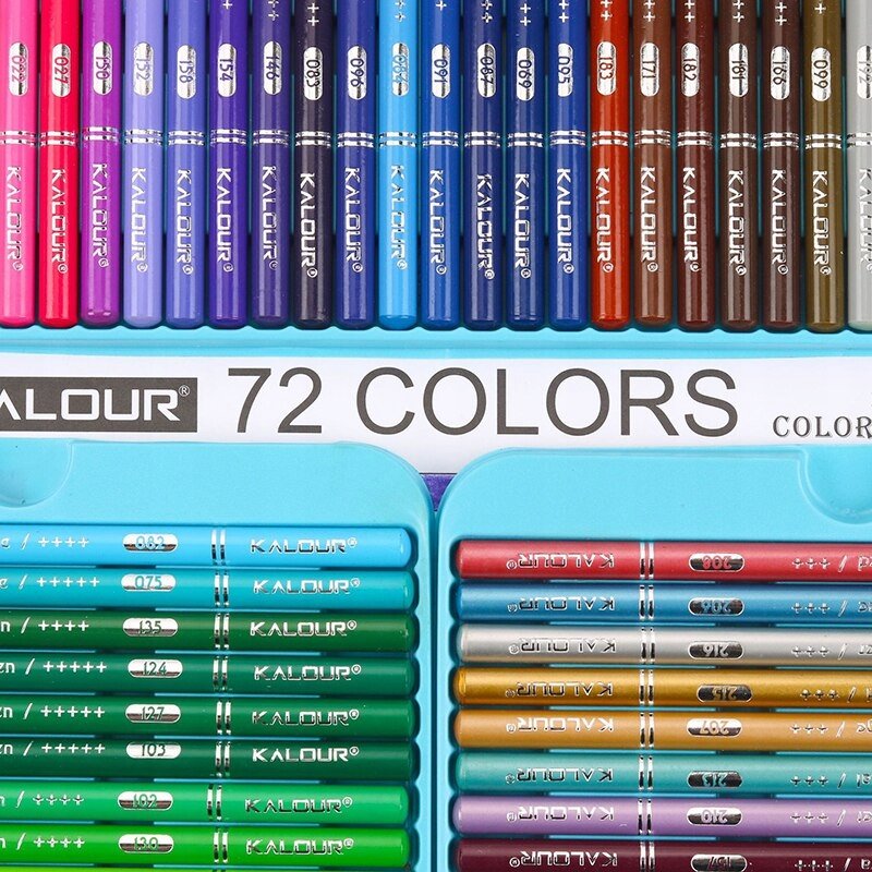 Kredki Kalour Soft Touch 72 — metalowa puszka