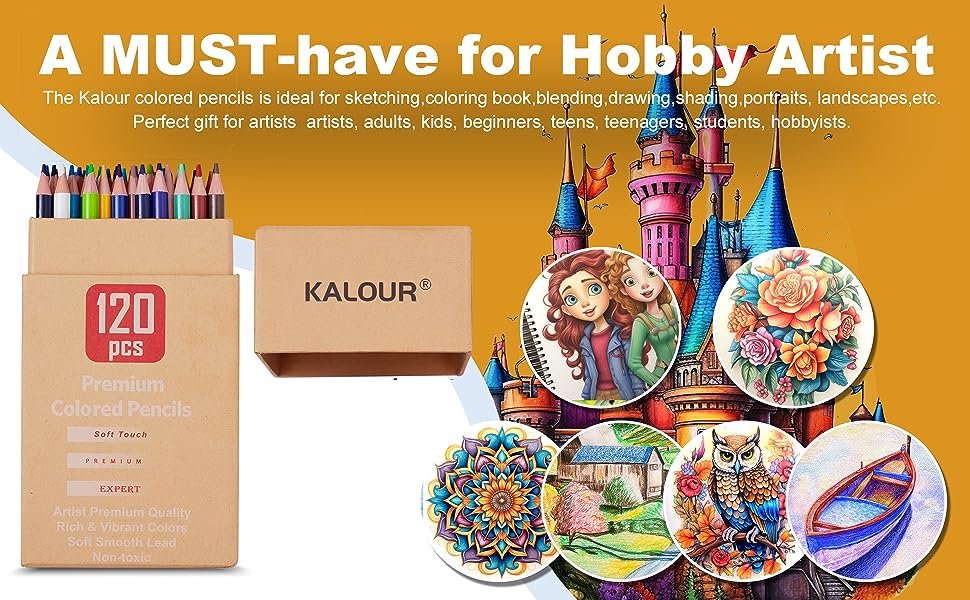 Kredki Kalour 120 kolorów — pudełko