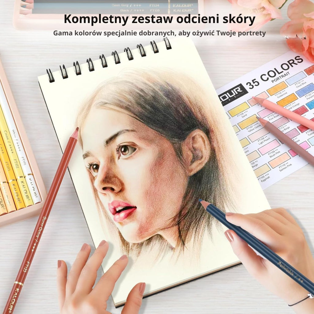 Kredki portretowe Kalour 36 kolorów (Skin Tone)